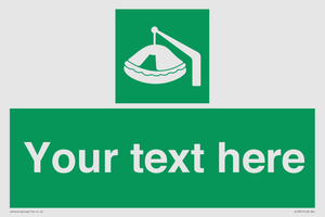 Custom sign Safe condition Davit-launched liferaft